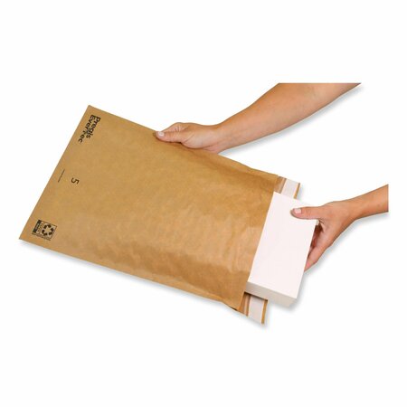 Pregis EverTec Curbside Recyclable Padded Mailer, #5, Kraft Paper, Self-Adhesive, 12x15, Brown, 100PK 4273